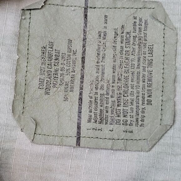 Vintage Woodland Camo Coat Jacket S/M 21x26 Blue Brown Black - Picture 7 of 16